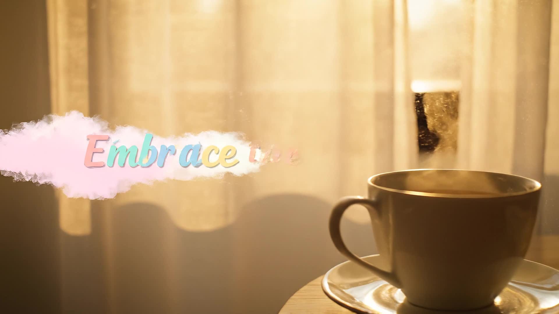 Animated text on photo video