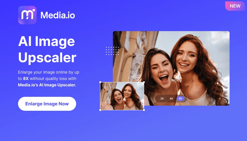 Media.io online image upscaler