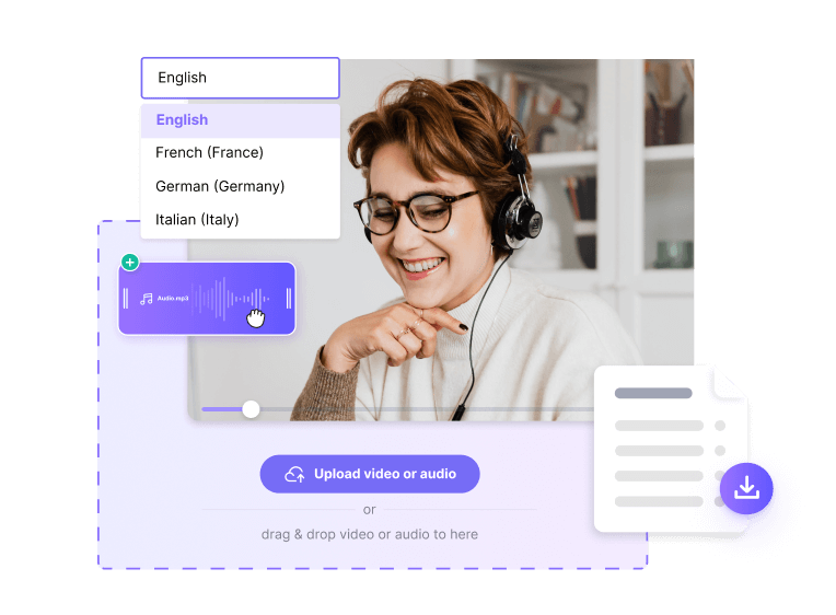 transcribe video and audio online automatically with Media.io