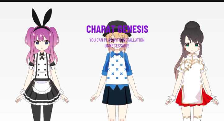 best anime character creator Charat.me Genesis