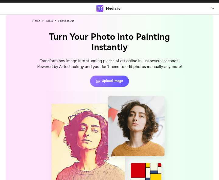 media.io IA générateur de selfie d'images