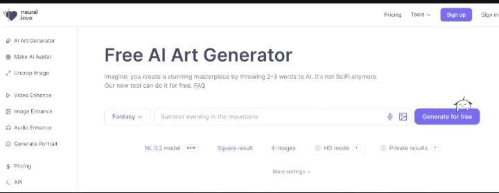 neural love ai art generator
