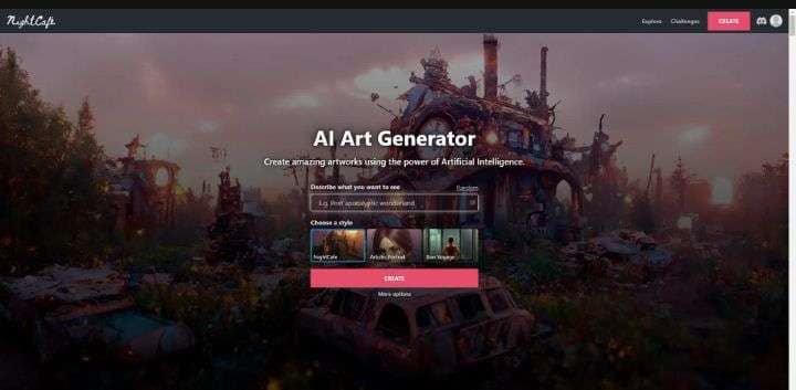 nightcafe ai art creator