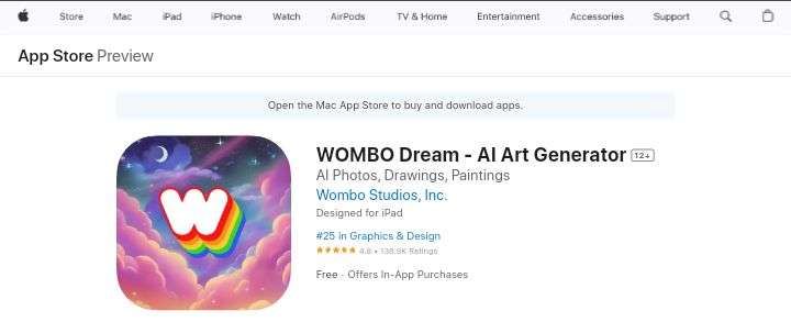 wombo dream ai art generator