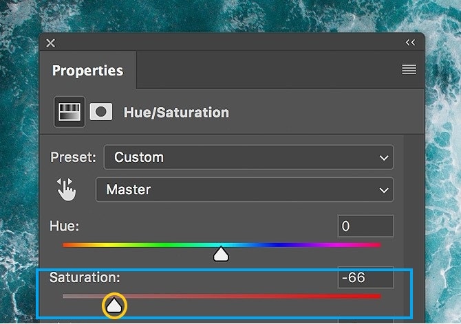 change hue and saturation in photoshop