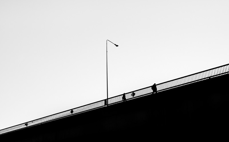 black and white bridge