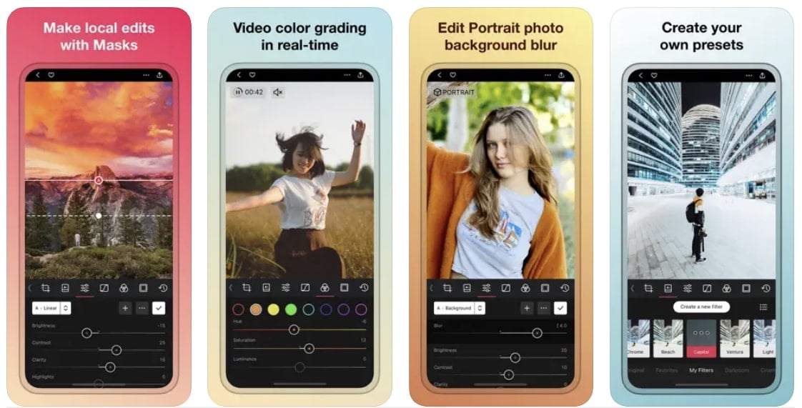darkroom color grading iphone app