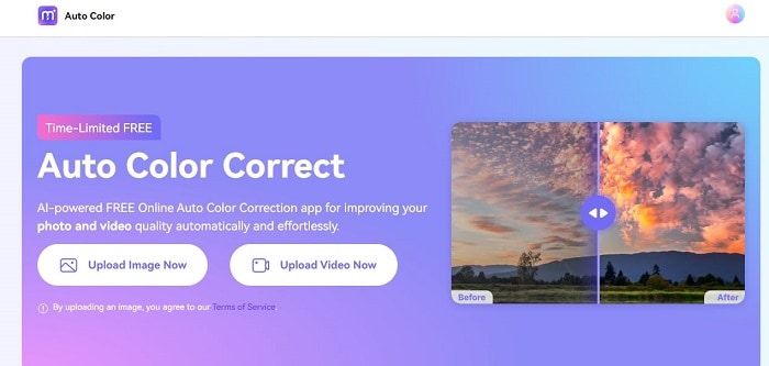 media.io pour la correction des couleurs