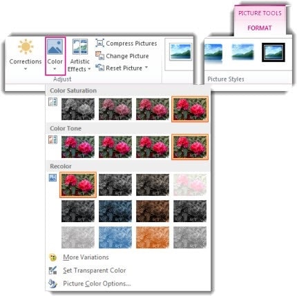 add color to image editor microsoft365 windows