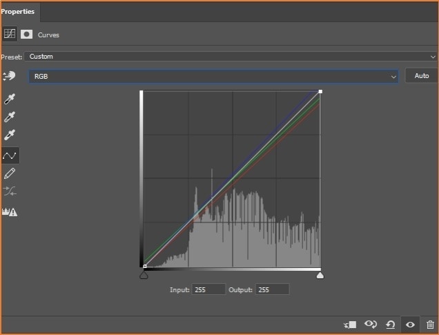 white balance correction when applying curves