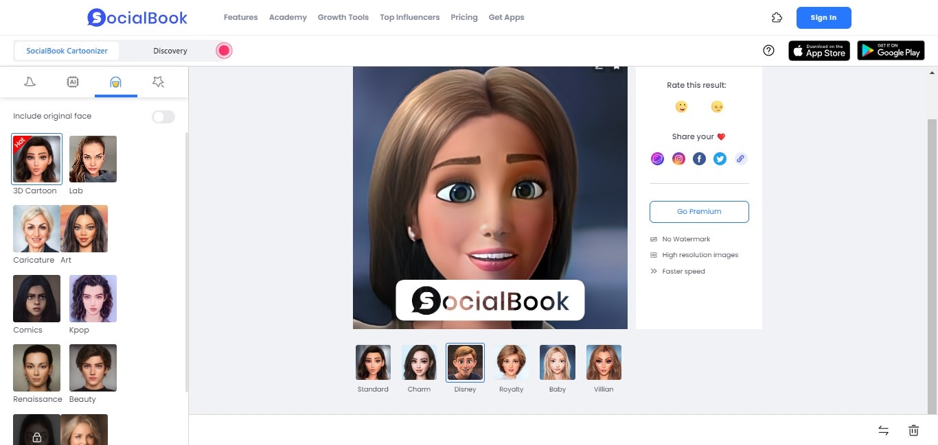 socialbook cartoonize