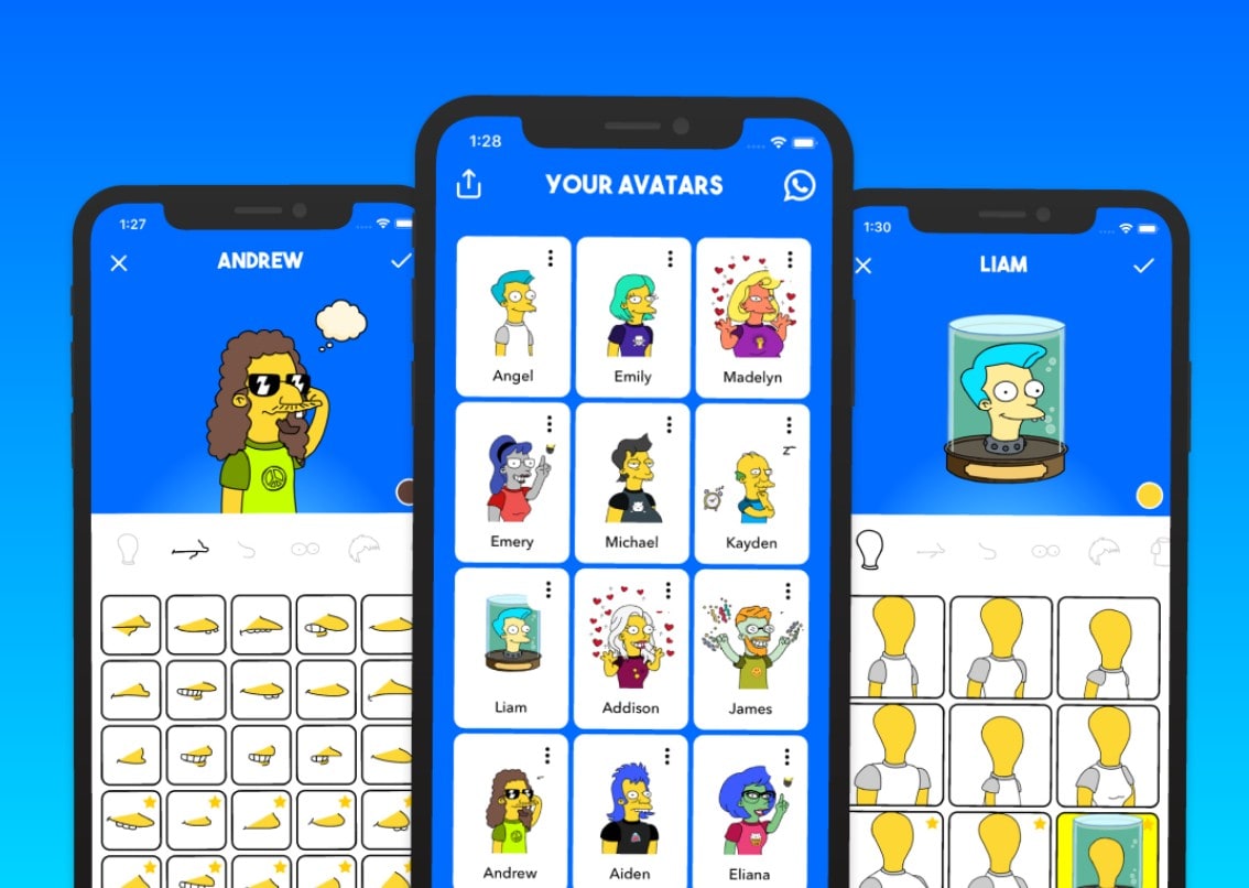 yellow avatar generador de personajes simpson