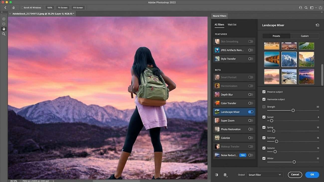 photoshop editor di foto in primo piano