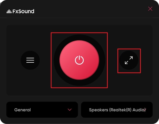 Schalten Sie das fxsound Tool ein