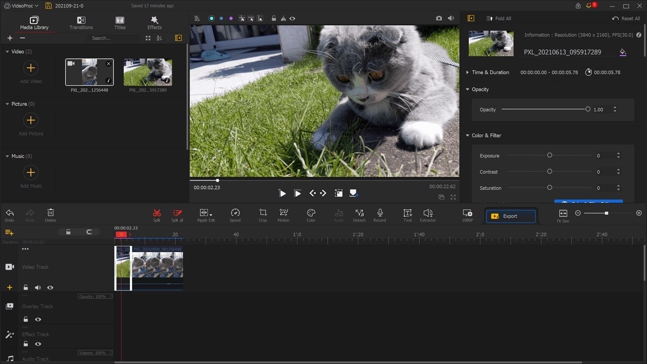 videoproc vlogger editor interface