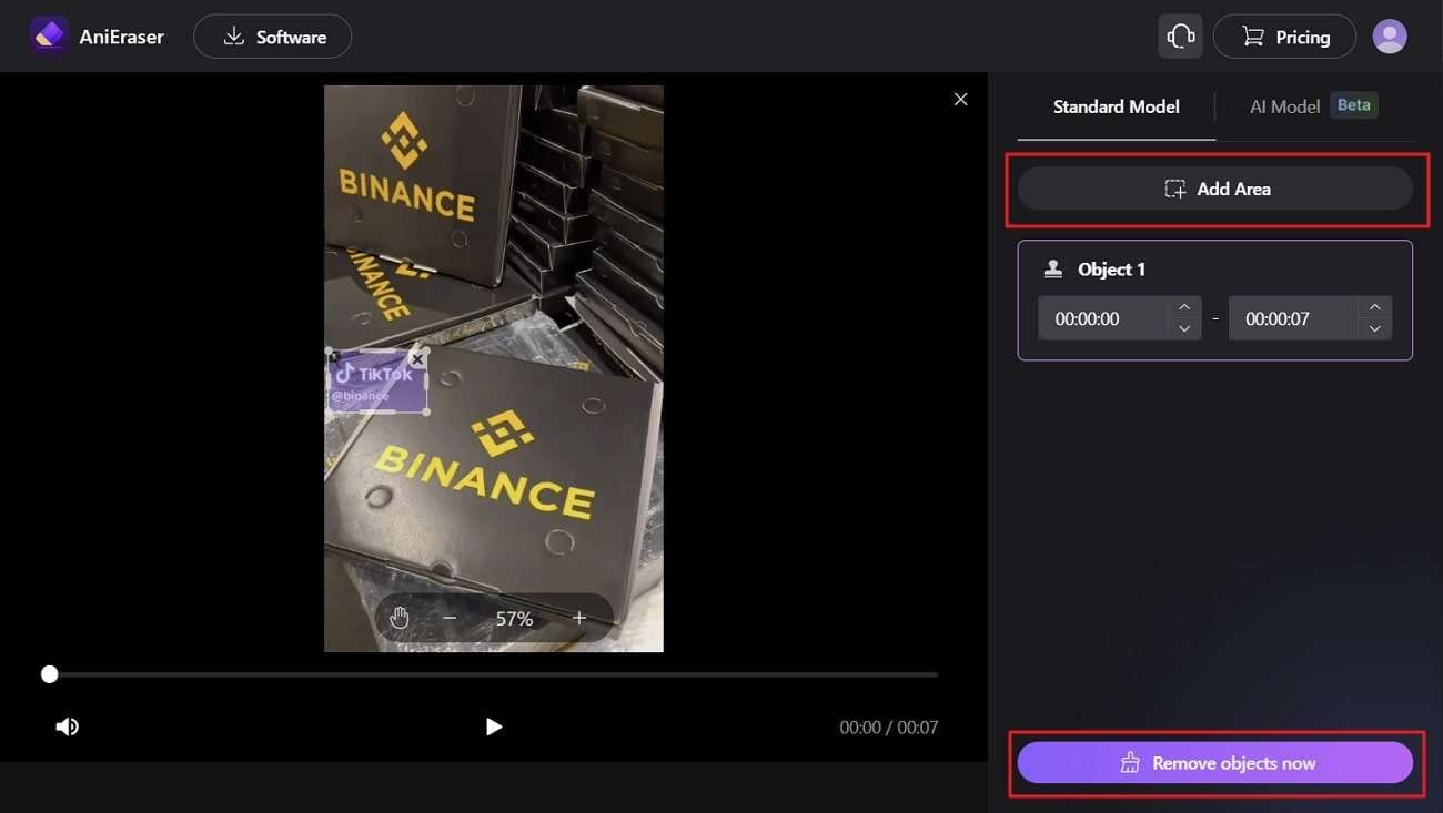 commencer à supprimer le filigrane tiktok