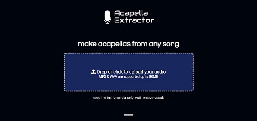 applicazione online acapella extractor