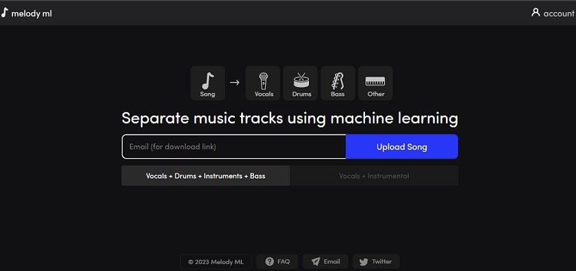 melody.ml acapella extractor