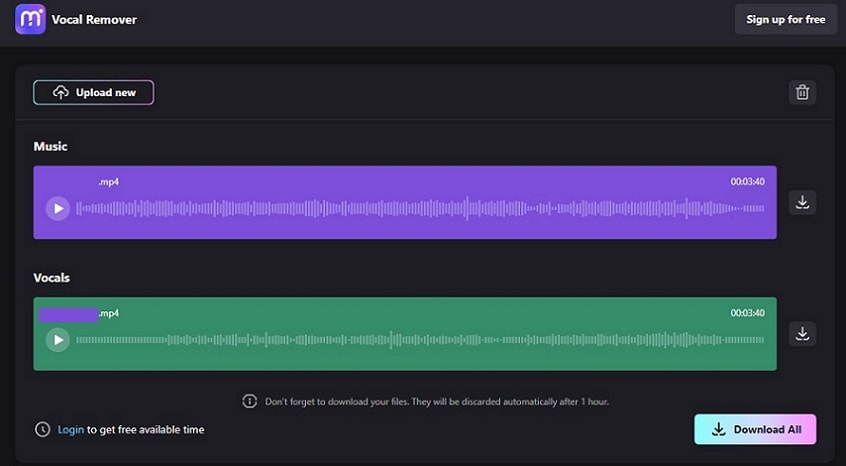 remove vocals using media.io vocal remover 02
