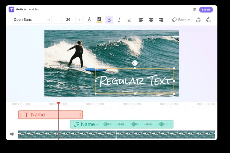 add text to video media.io 02