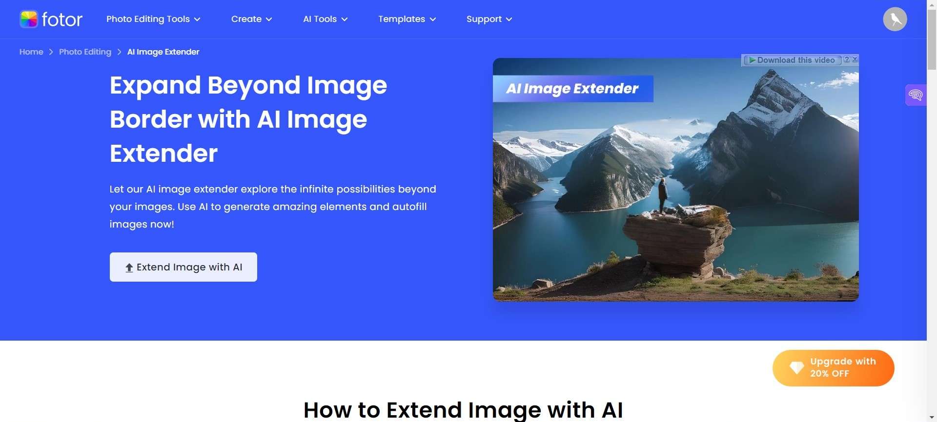 fotor ai image extender