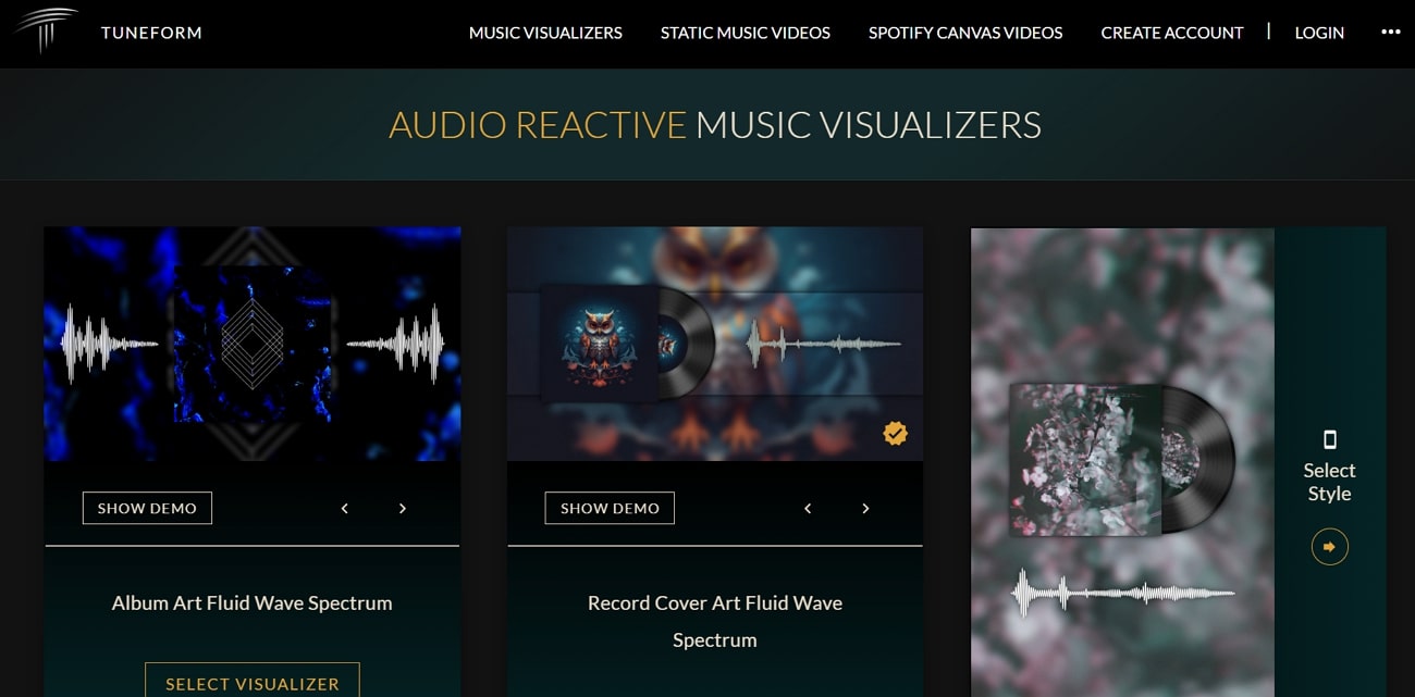 tuneform sound visualizer