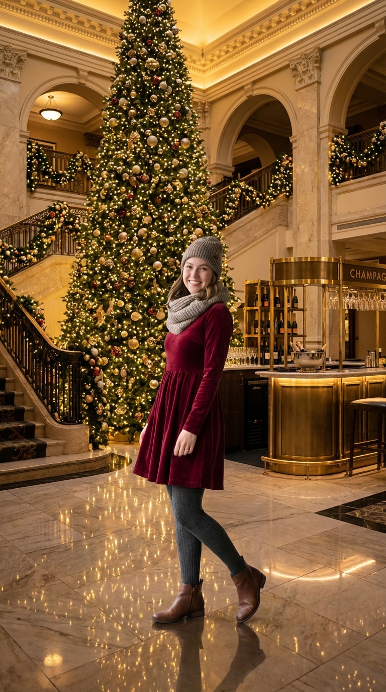 add christmas background to photo