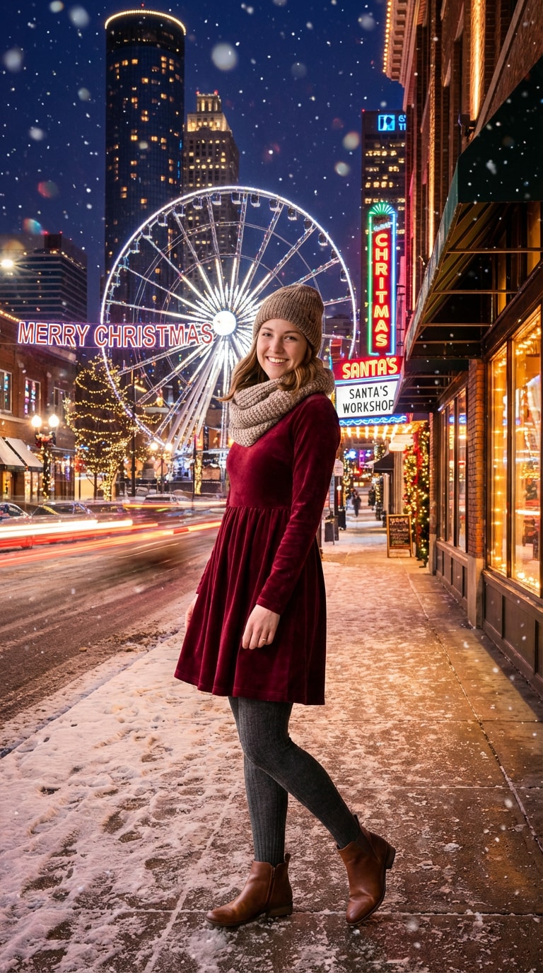 add christmas background to photo