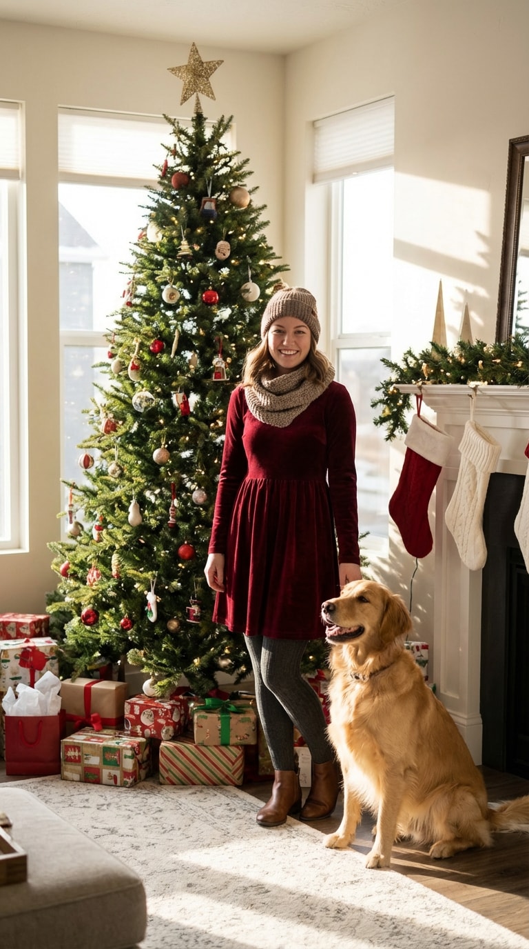 add christmas background to photo