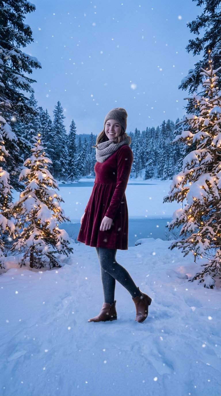 add christmas background to photo