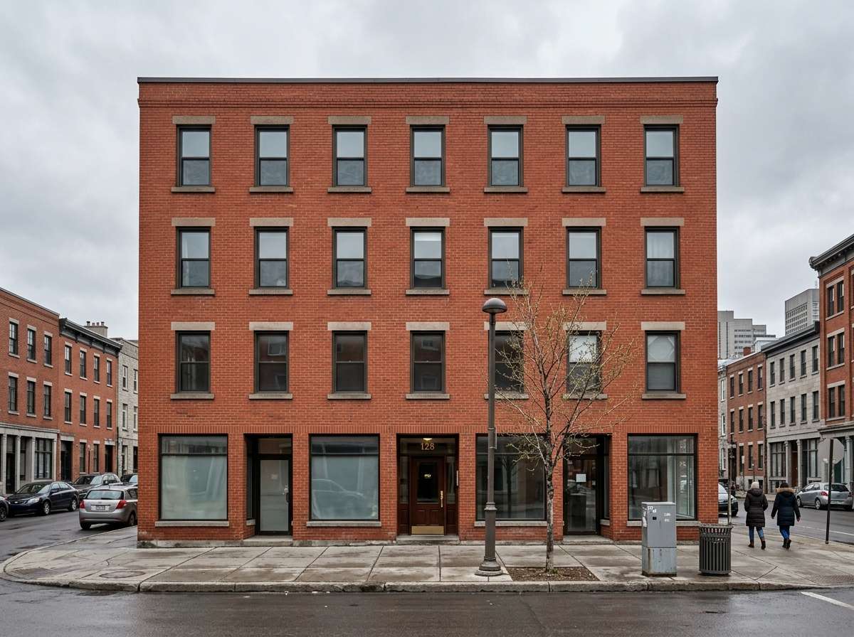 before - plain brick building facade with no graffiti