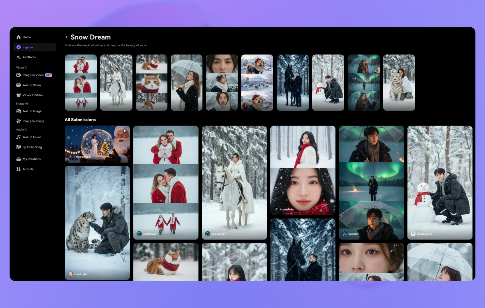 add snow to photo online free step 1