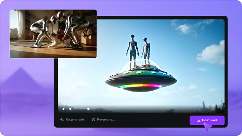 generate and share alien abduction video