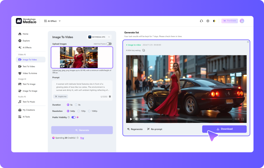 generate car driving video with ai