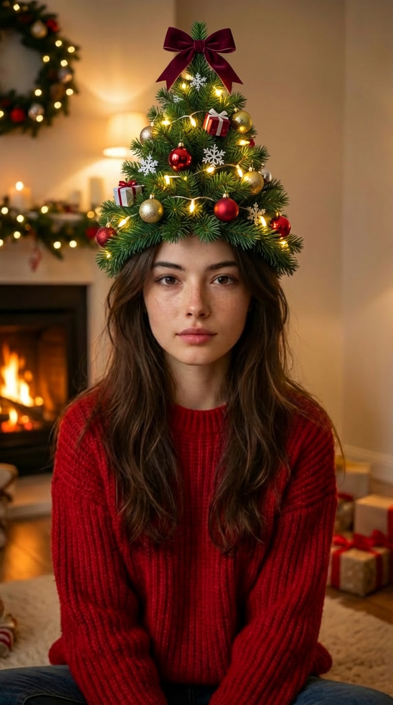 ai christmas tree hairstyle