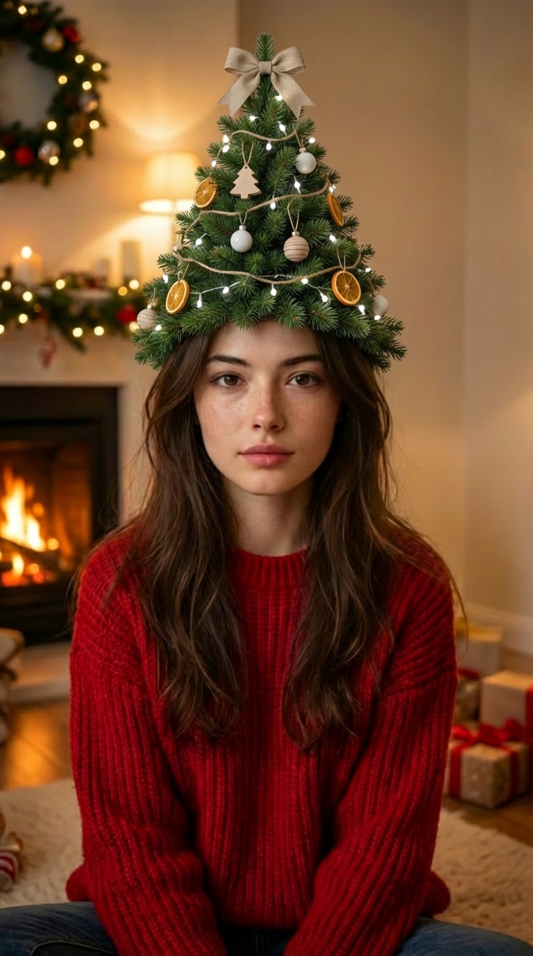 ai christmas tree hairstyle