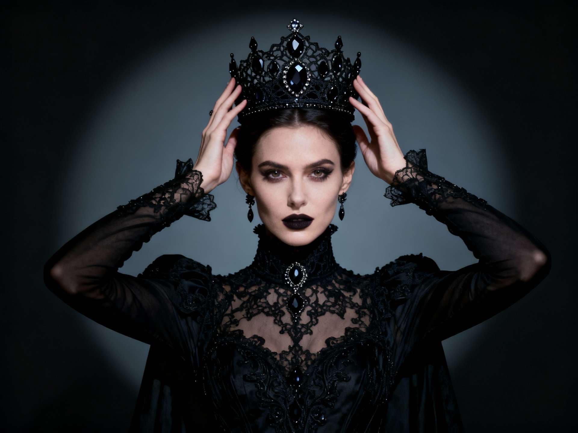 woman wearing crown royal portrait