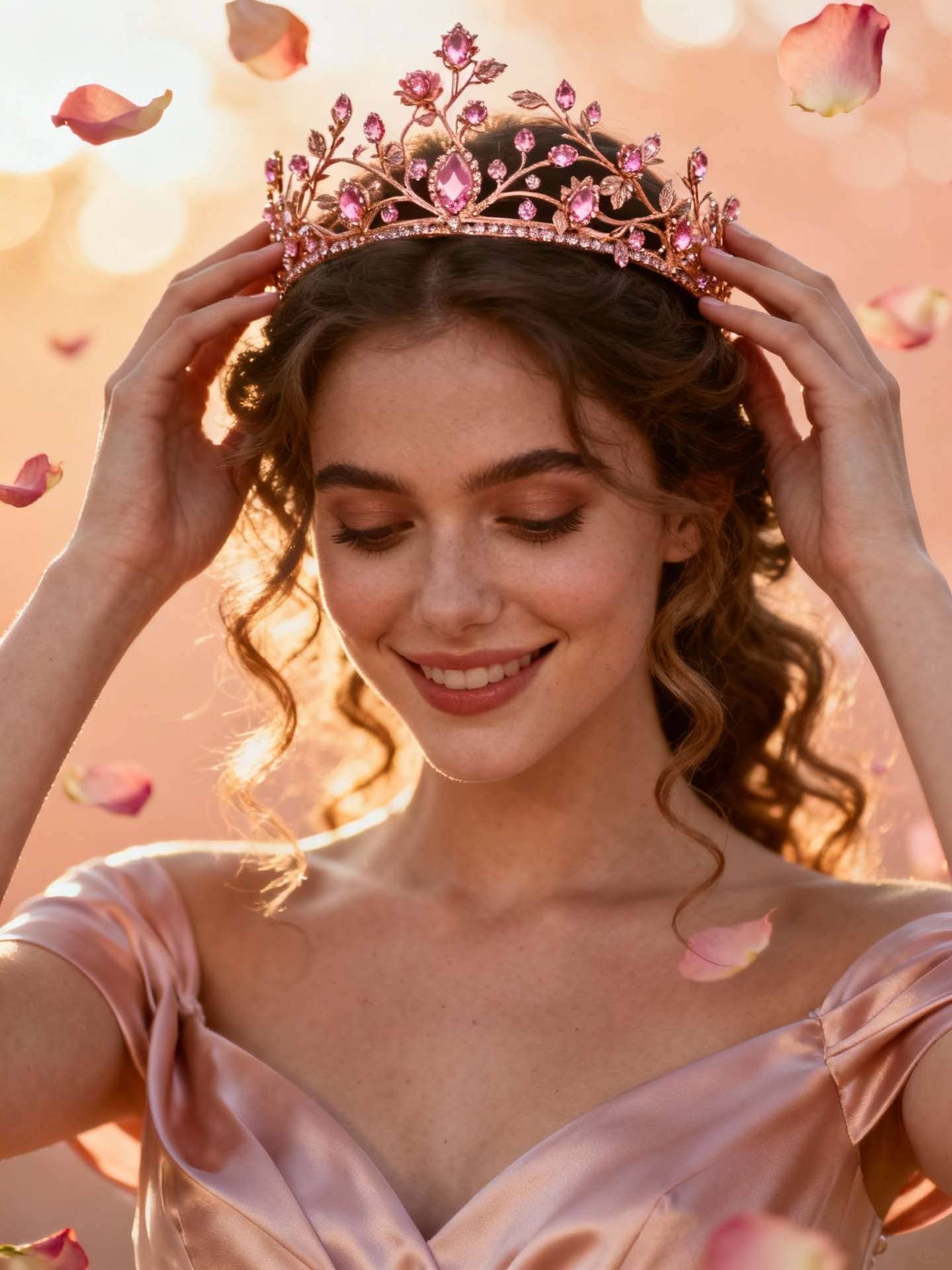 Rose Gold Romance – AI prompt sample