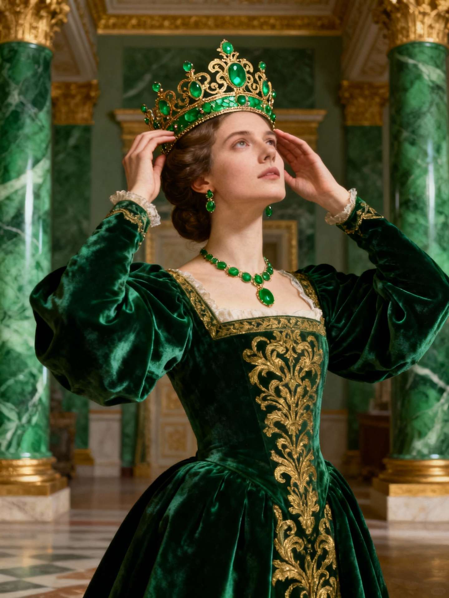 Emerald Empress Crown – AI prompt sample
