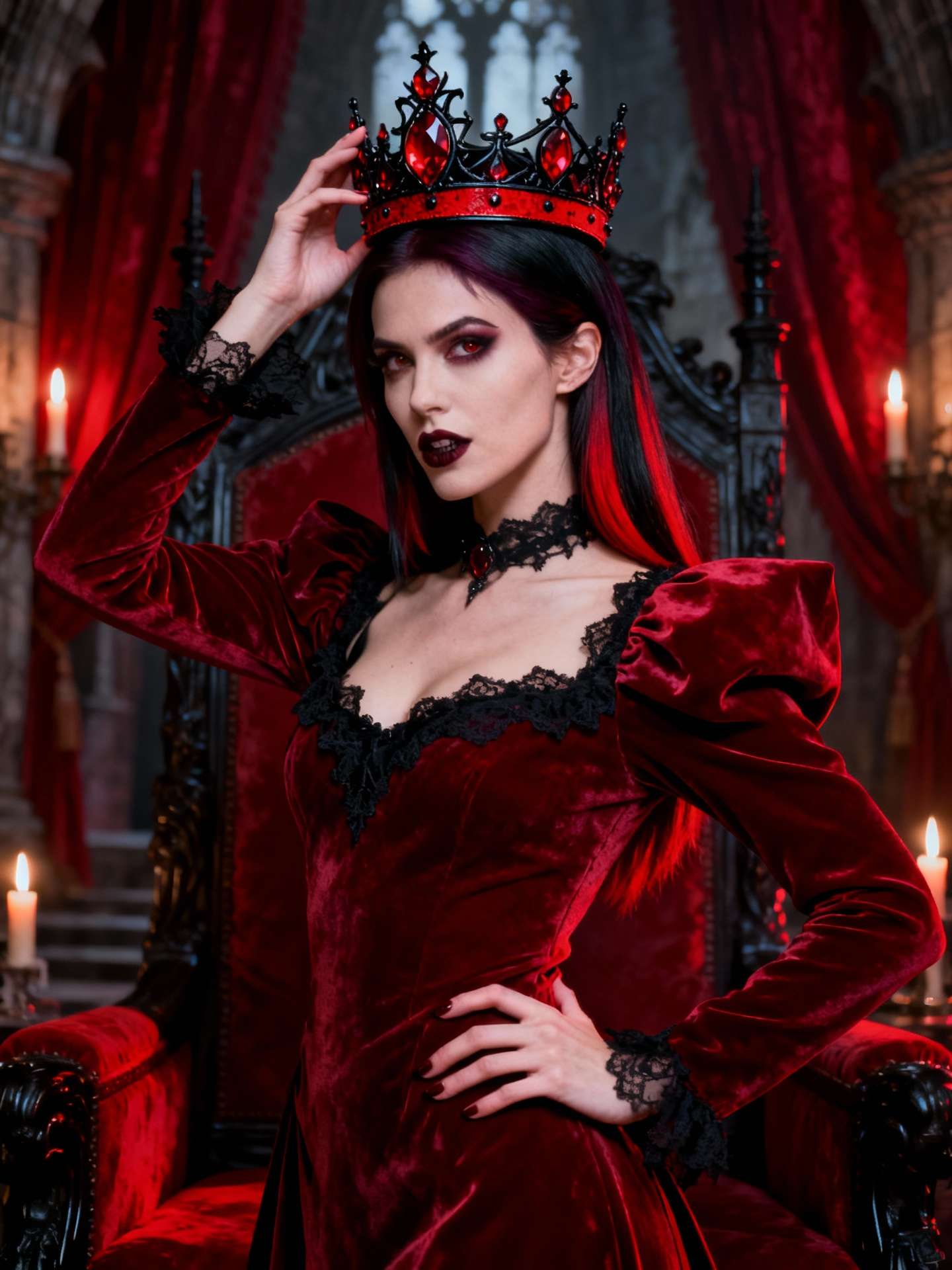 Ruby Red Passion Crown – AI prompt sample