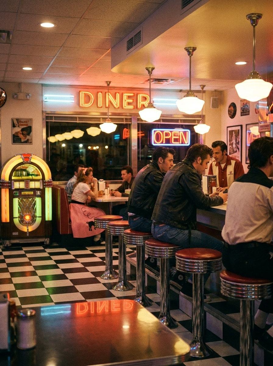 1950s Diner Scene