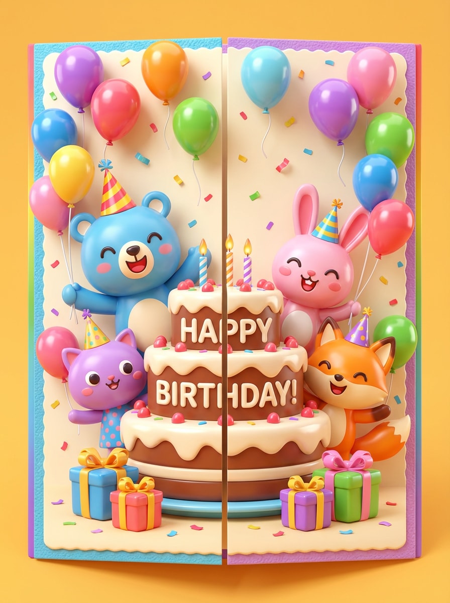 3D Cartoon Celebration