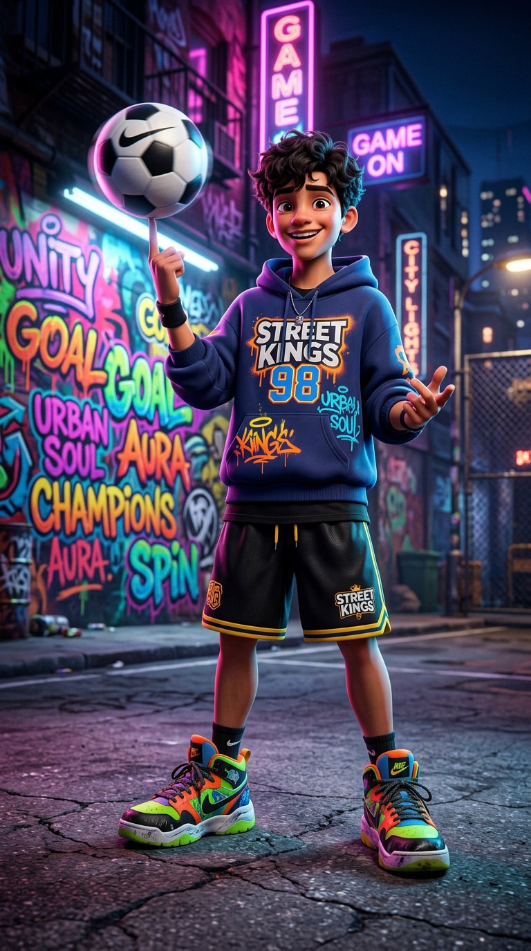 Street Football Showman - 3D Cartoon Football Avatar urban skill move