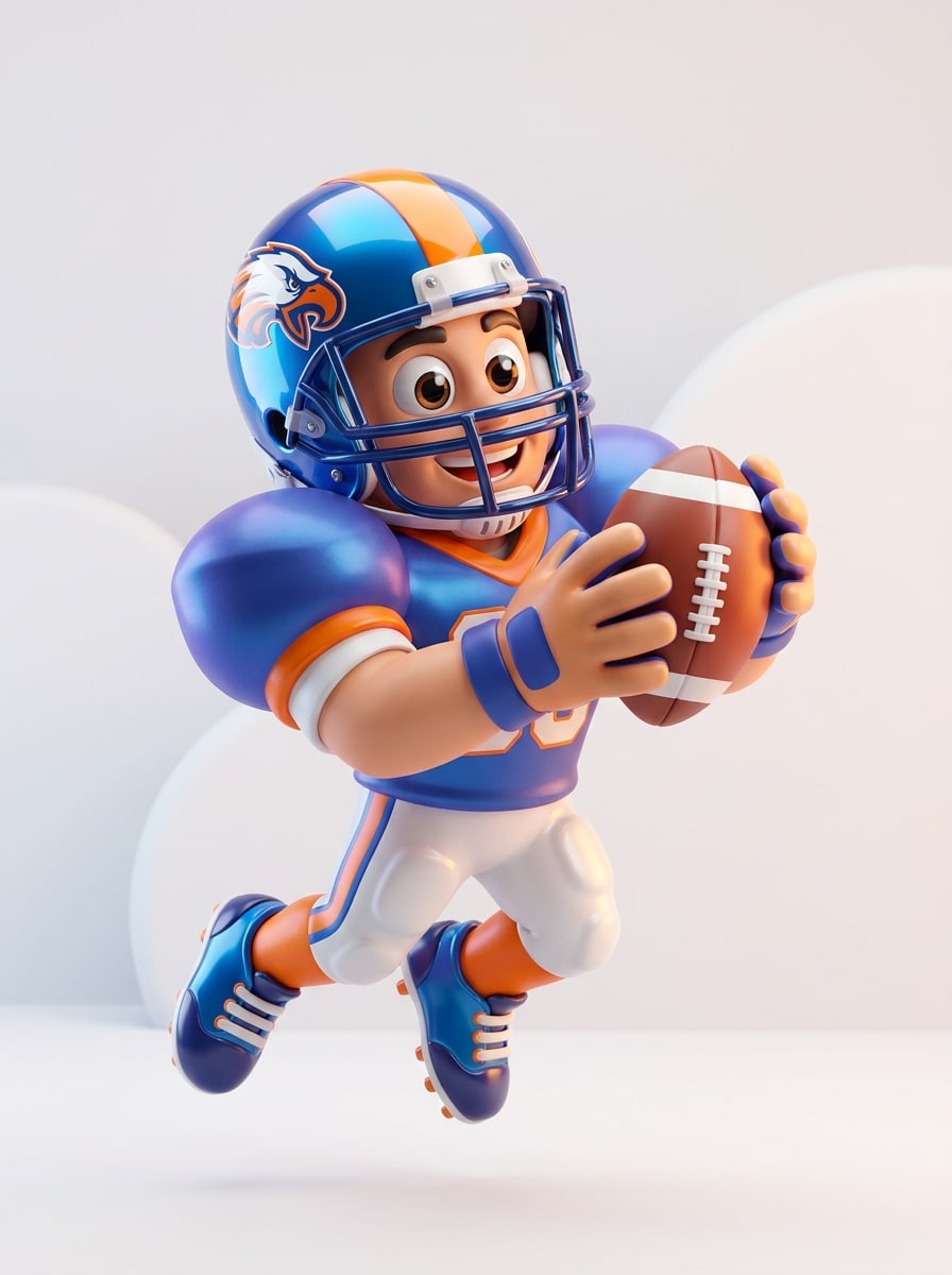 3D Cartoon Football Star