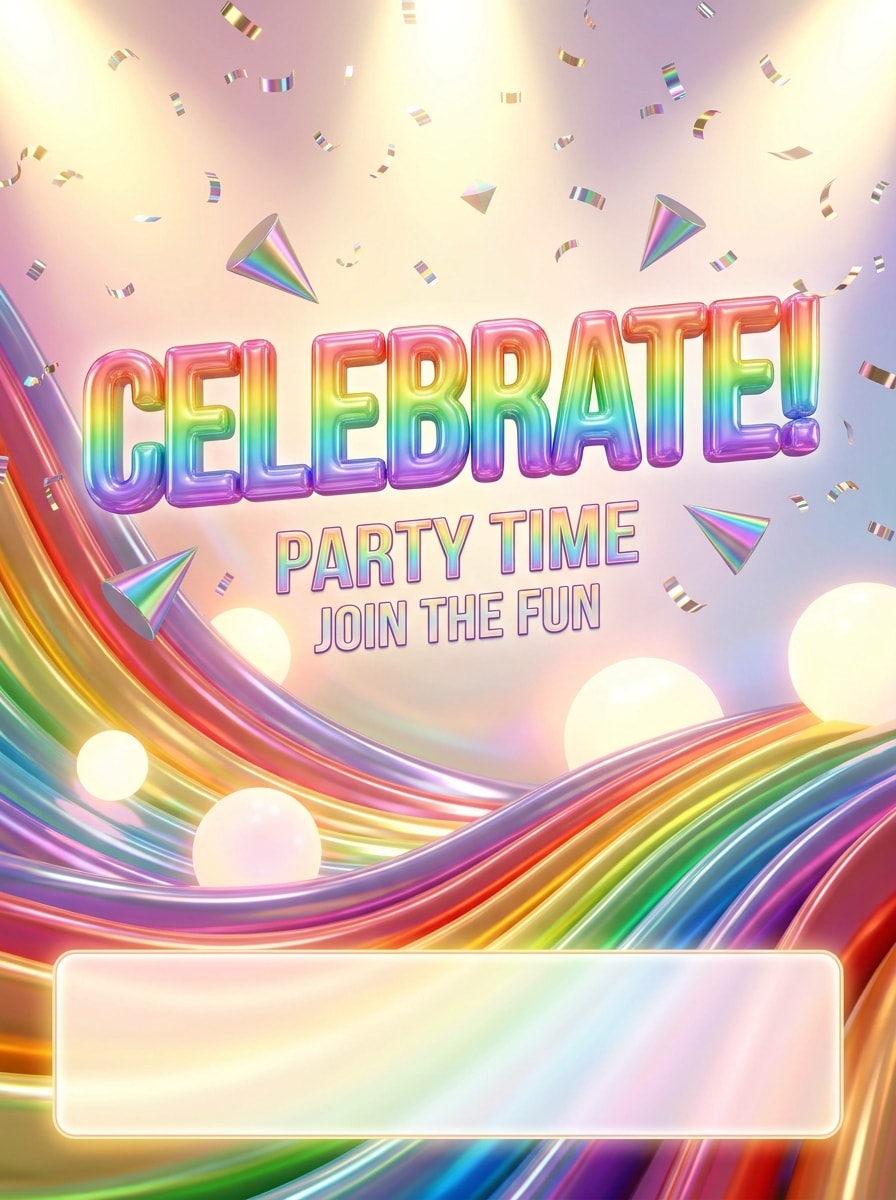3D Celebration Typography
