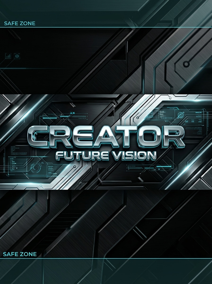 3D Chrome Text Banner