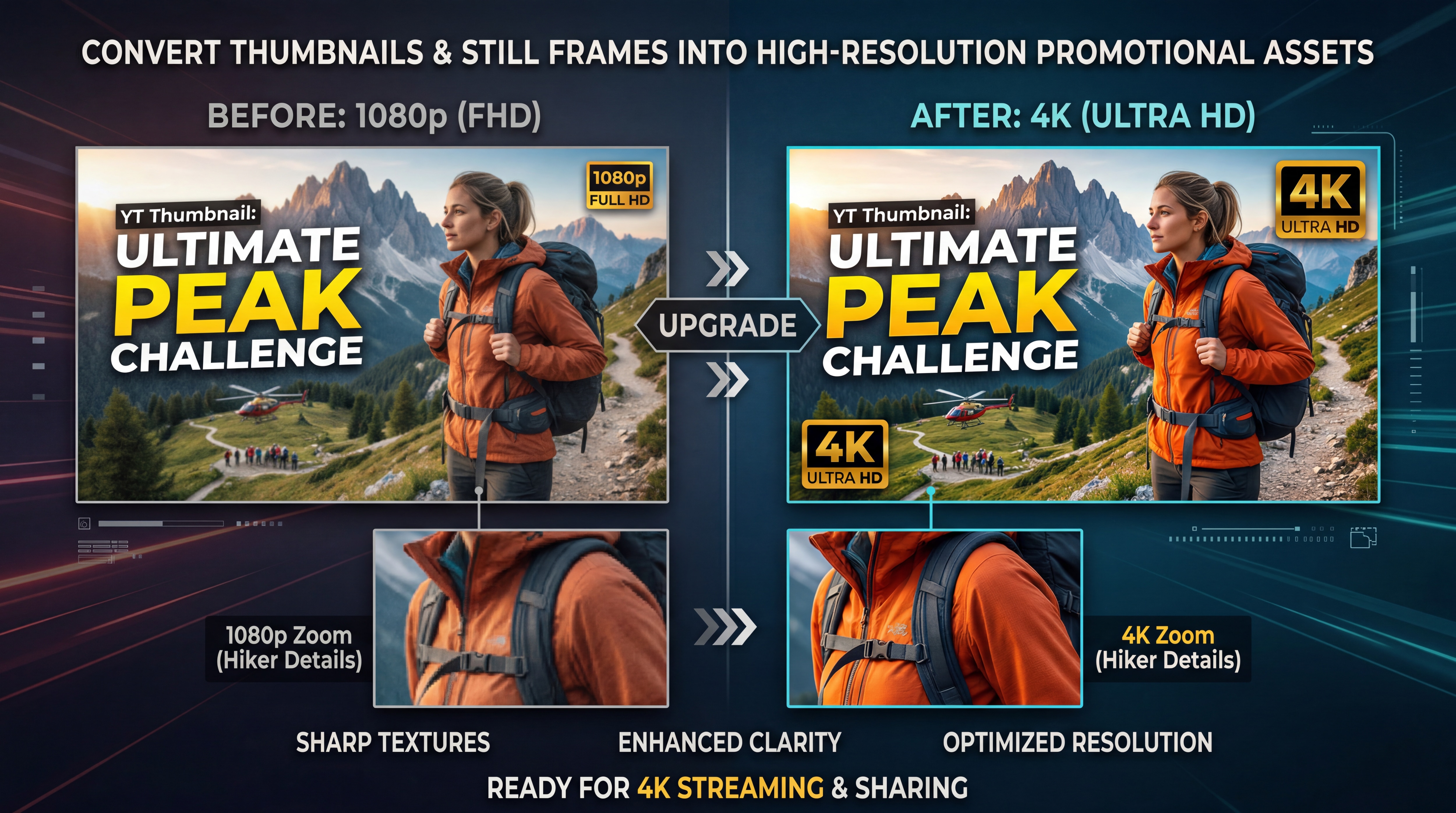 Upgrade 1080p to 4K for Video Covers