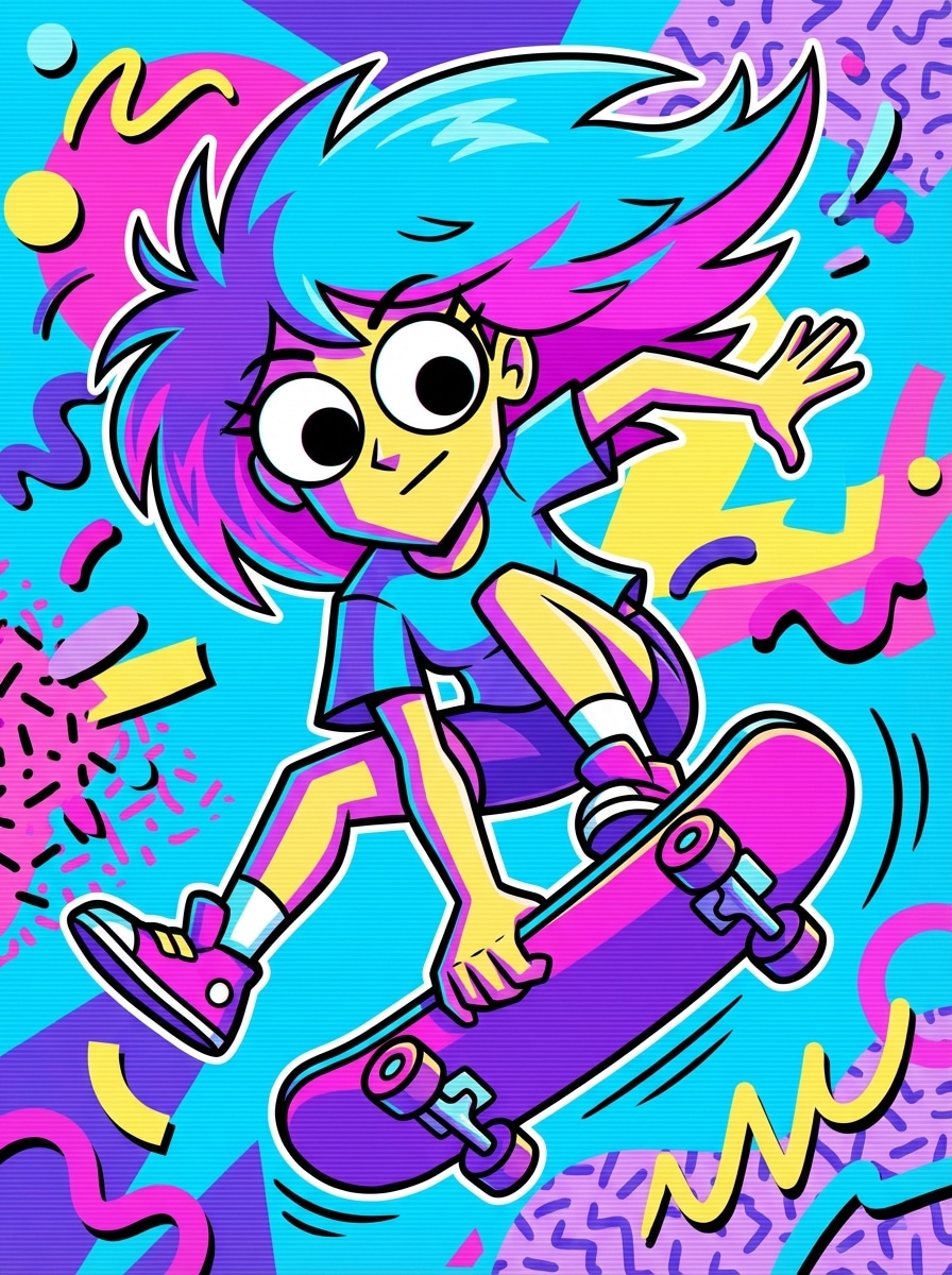 90s Cartoon Intro Style