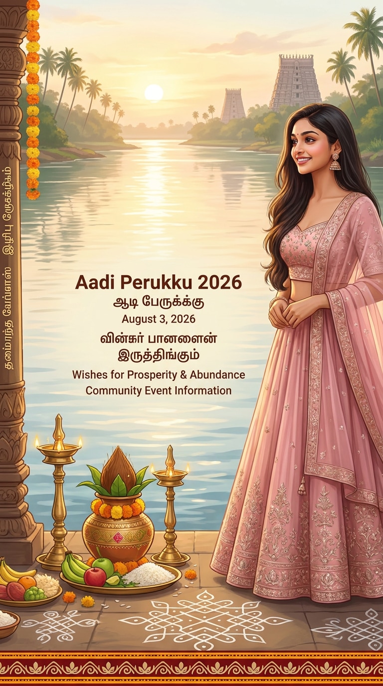 Aadi Perukku 2026 Event Banner AI Prompt