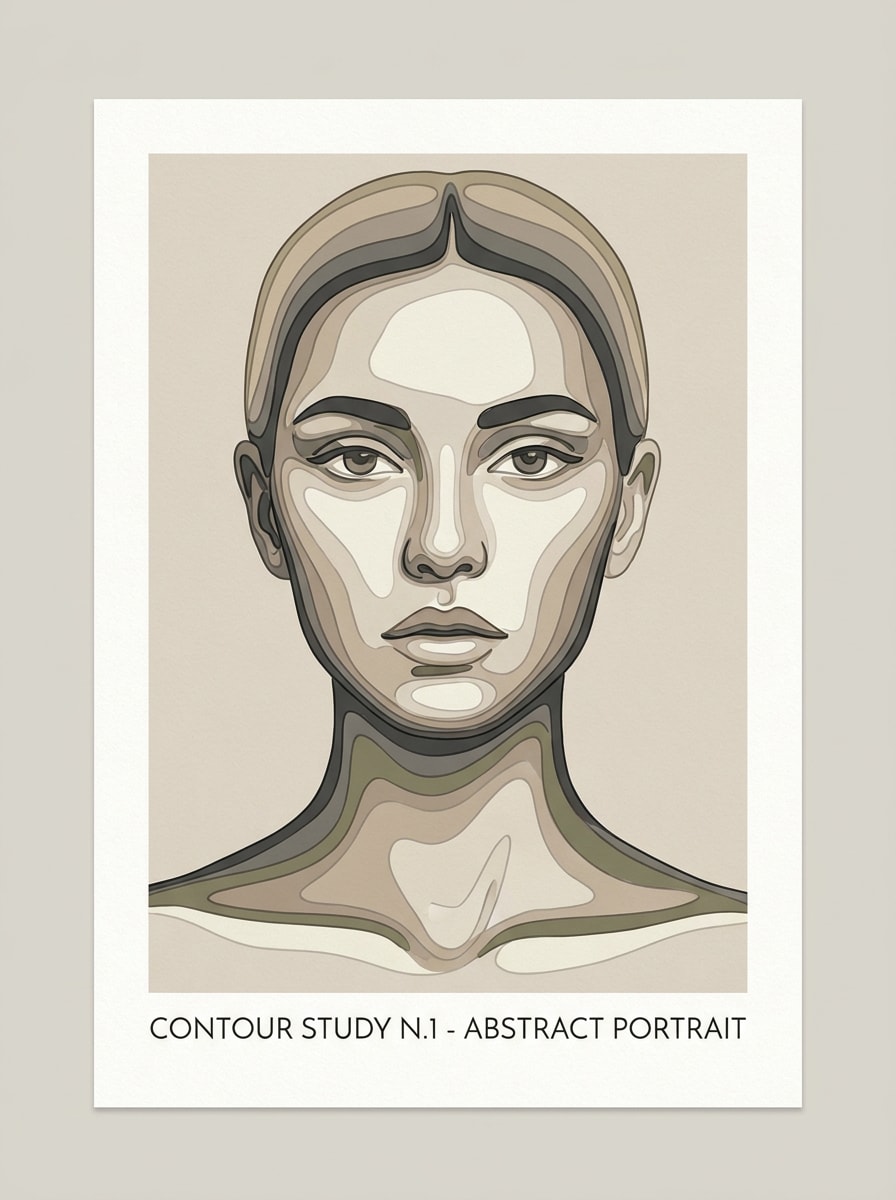 Abstract Contour Poster